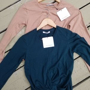 Zara Trafaluc cropped tshirt set (womens m)